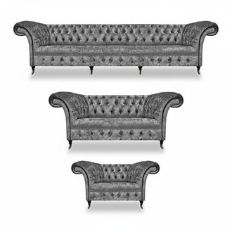 Design Upholstered Furniture Gray Sofa Set Chesterfield Sofas Set Living Room