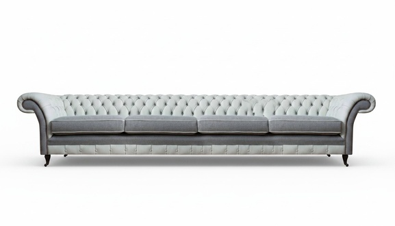 Design upholstered furniture sofa four-seater couch leather sofa upholstered fabric furniture