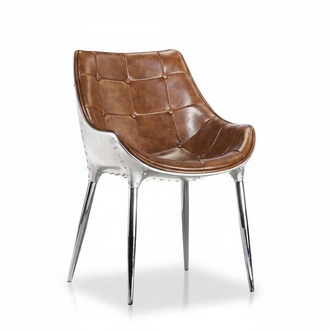 Design upholstery chair chairs seat lean office dining room 1x chair leather chair Aviator