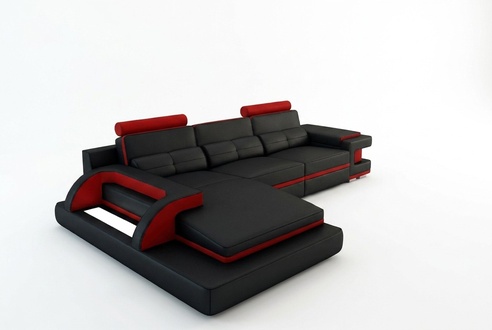 Design upholstered corner leather sofa sofa couch seating set living area sofas new