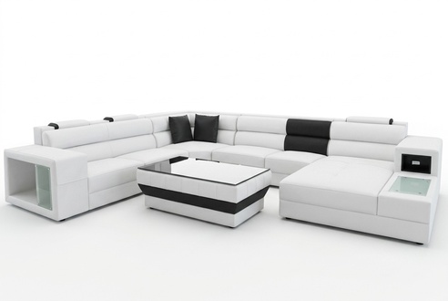 Design Cushion Leather Corner Leather Seat Sofa Cushion Corner Living Landscape Room New