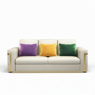 Design upholstery luxury seat sofa couch textile sofa 3 seater faux leather three seater !