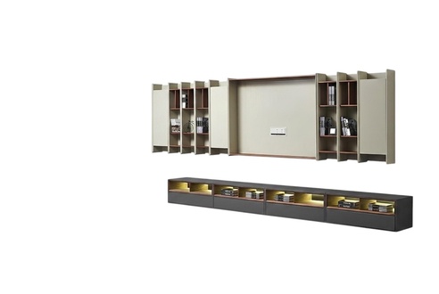 Design Wall Unit RTV Side Low Board Living Room Shelf Set Table 2x
