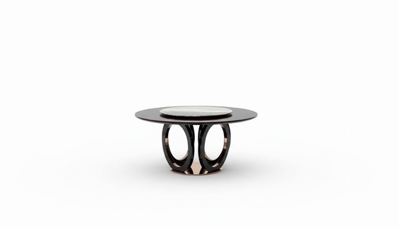 Design Wooden Table Round Dining Tables 150cm Luxury Class Living Room