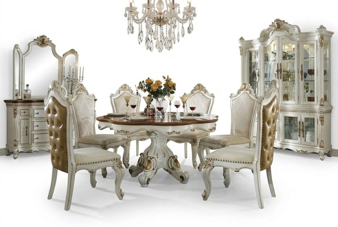Design Wooden Table Round Dining Tables Luxury Class Living Room New
