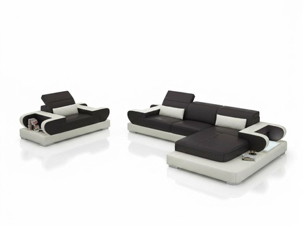 DESIGN XXL BIG SOFA CORNER SOFA LEATHER SOFA COUCH ARMCHAIR UPHOLSTERY LIVING AREA G8002E