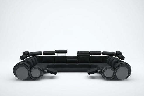 Design XXL living landscape sofa with USB, couch upholstered corner sofa textile fabric new