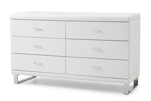 Design XXL High Gloss Chest of Drawers Side Low Board Sleeping Living Room White Noble design