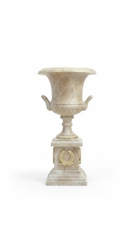 Decorative cup vase in antique roman style with natural obsolescence imitation 61cm