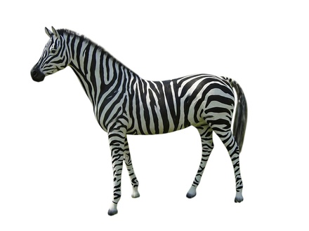 Design garden decorative white-black colored horse figure sculpture 183x230 cm sizes