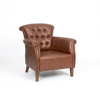 Designer Armchair Brown Luxury Chesterfield Furniture Executive Chair