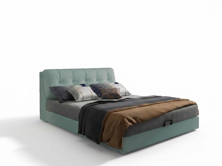 Designer bed 180x200 leather metal beds double bedroom luxury marriage