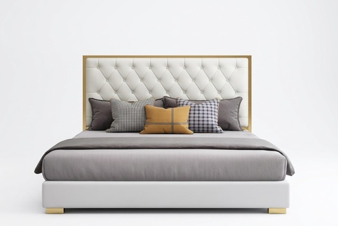 Designer bed bedroom beds leather hotel luxury upholstery seat bed frame