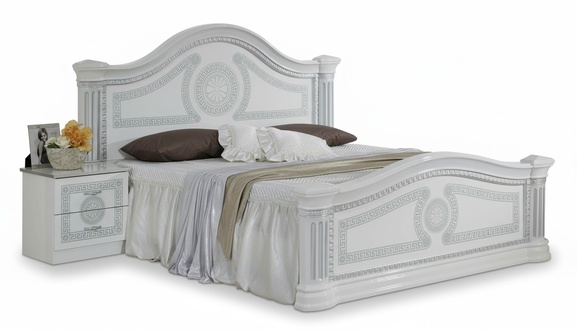 Antique empire style massive marriage gloss double bed made of real wooden