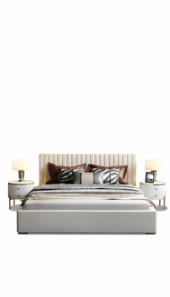 Designer bed bedroom double bed beds leather hotel luxury upholstery 160/180cm