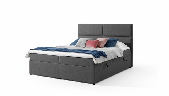 Designer bed Chesterfield textile hotel beds double bedroom luxury 180x200