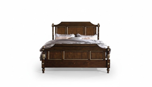 Designer Bed Classic Wood Hotel Beds Double Bedroom Luxury 180x200 New