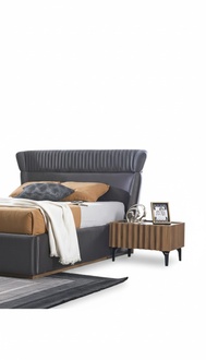 Designer Nightstand Brown Wooden Furniture Bedroom Modern Nightstands Luxury