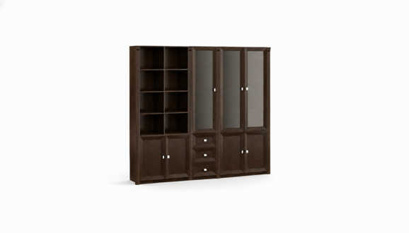 Designer brown office cabinet solid wood filing cabinet sturdy cupboard