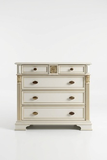 Designer classic style empire chest of 5-sliding drawers made of real solid wood