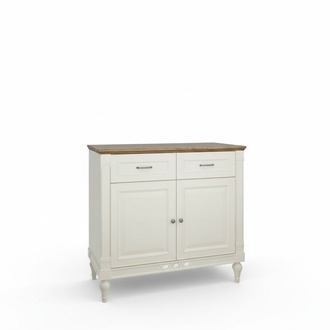 Classic style made of real wooden designer sideboard with 2-sliding drawers & swing doors - model FL-K2