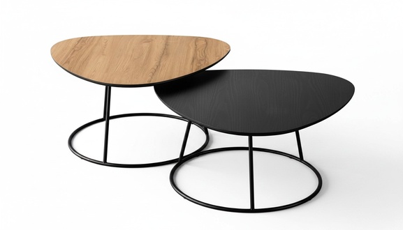 Designer coffee table luxury table living room table 2-piece coffee table side table