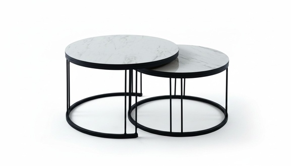 Designer coffee table side table luxury table living room table 2-piece set