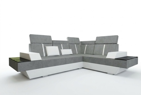 Designer corner sofa living area sofa corner sofa couch fabric textile leather patented
