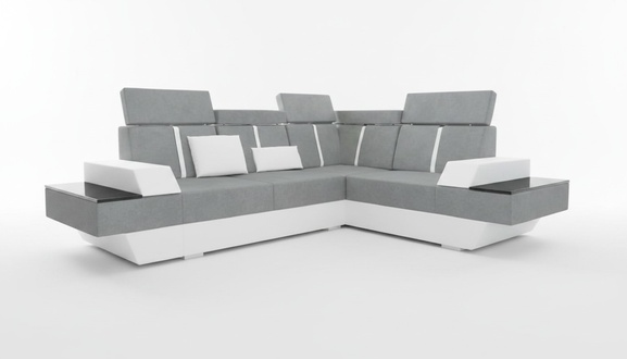 Designer corner sofa living landscape sofa with USB fabric textile leather patented