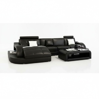 Designer sectional sofa with chaise lounge living room set leather sofa L shape Einstein