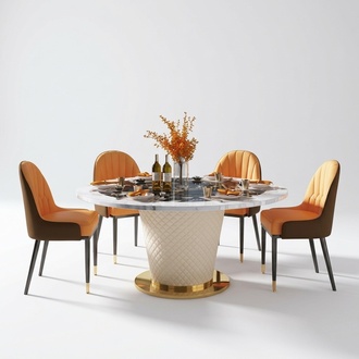 Designer Dining Room Chair Set Tables Armchairs 4x Chairs Table Set Group New