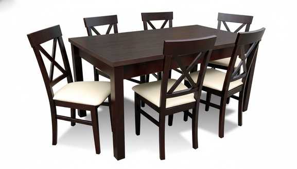 Designer Dining Table Dining Room + 6 Chairs Group Chair Tables Wood Table Office New