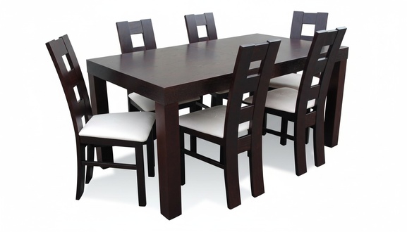 Designer Dining Table Group Chair Tables Wood Table Office Dining Room + 6 Chairs New