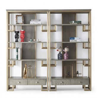 Designer showcase 2x showcase wood cabinet cabinets living room shelves office shelves