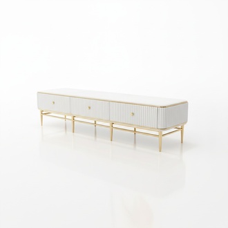 Designer Dresser Sideboard Side Low Board Cabinet Room Shelf Wooden Luxury