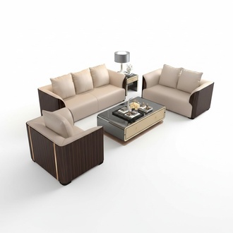 Designer Living Room Seat Furniture Couch Upholstery Leather Set 3+1+1 Sofa Couches