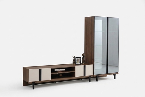 Designer living room set Noble TV stand Luxurious lowboard 2pcs