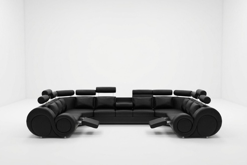 Designer living landscape corner couch + USB sofa upholstered leather sofa new set