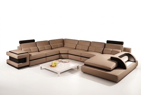 Designer Living Landscape U-Form Couch Corner Sofa Upholstery Set Corner Sofa