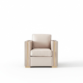 Designer Living Room Furnishing Armchair One-Seater Upholstery Sofa Couch Television New