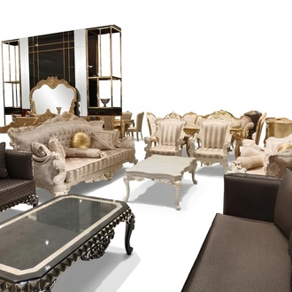 Designer Living Room Set Sofas Stylish Armchairs Modern Coffee Table Sofa Set