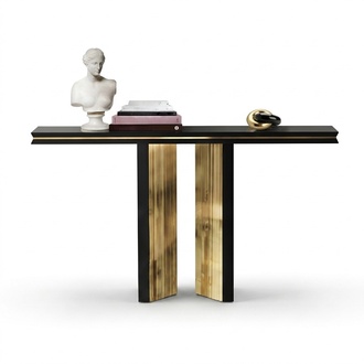 Designer Luxury Console Table Consoles Tables Wood Metal Design Gold Classic