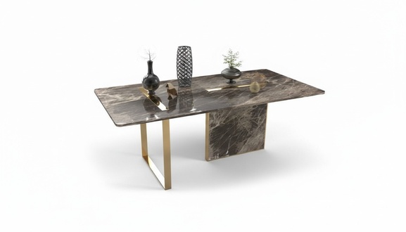 Designer luxury dining table stainless steel table dining room wood furniture tables new