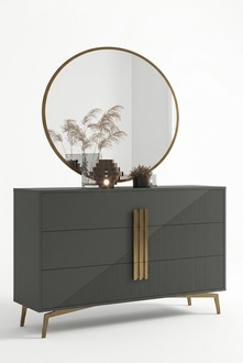 Designer Luxury Mirror Round Wall Mirror Glass Mirror Bedroom Mirror New