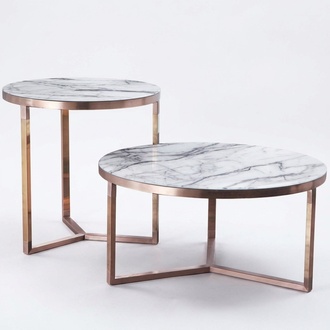 Designer Metal Couch Glass Table + Side Tables Sofa New 2 Piece Set Stainless Steel