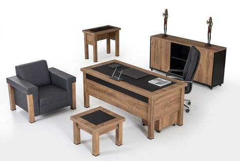 Designer office work room set desk cabinet complete set furniture 4 pcs