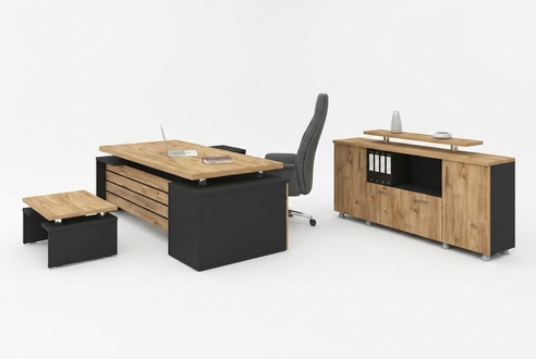 Designer Office Furniture Luxury Study Set Modern Designer 3pcs