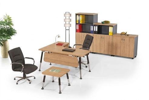 Designer office furniture study set desk coffee table cabinet 3 pcs