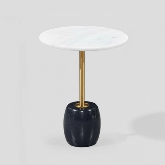 Designer round side table with marble top High quality coffee table