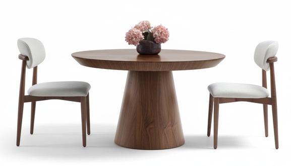 Designer Set 7-piece Dining Room Dining Table Dining Group 6x Chairs Modern Wood